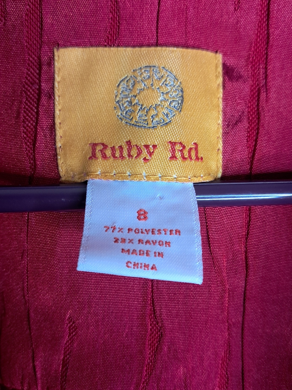 Ruby Rd. Textured Red Button-Front Jacket - Picture 2 of 6